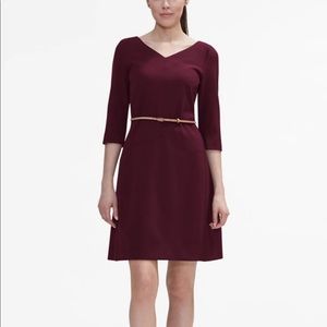 MM Lafleur Alexandra dress in Claret - sleeves, pockets, and machine washable!